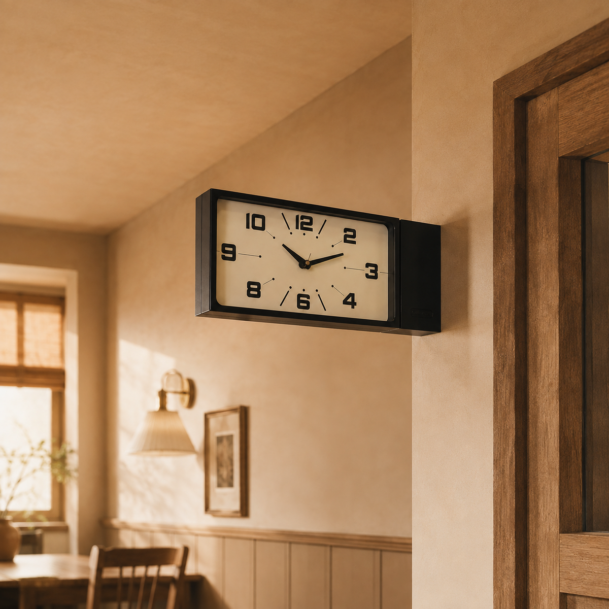 Currents 2-in-1 Double-Sided Wall Clock