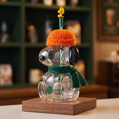 Snoopy Glass Cup - Bestie Deal!